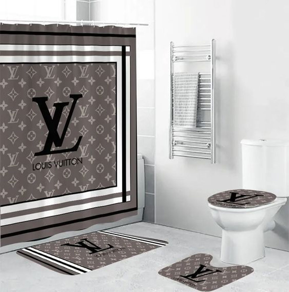 Louis Vuitton Lv Bathroom Set Luxury Fashion Brand Home Decor Hypebeast Bath Mat