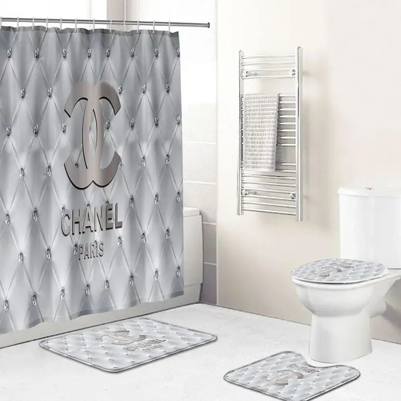 Chanel Bathroom Set Hypebeast Luxury Fashion Brand Home Decor Bath Mat