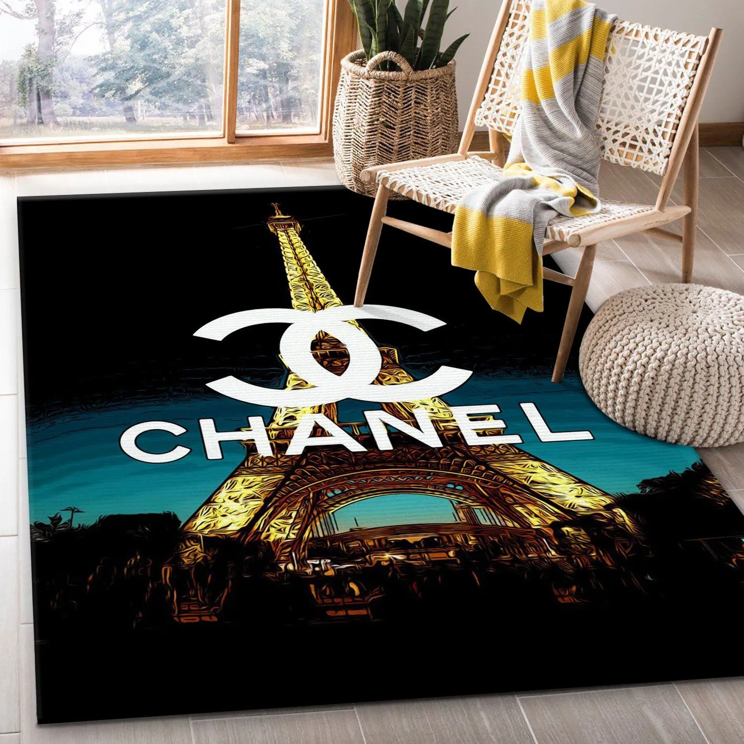 Chanel Rectangle Rug Area Carpet Door Mat Luxury Home Decor Fashion Brand