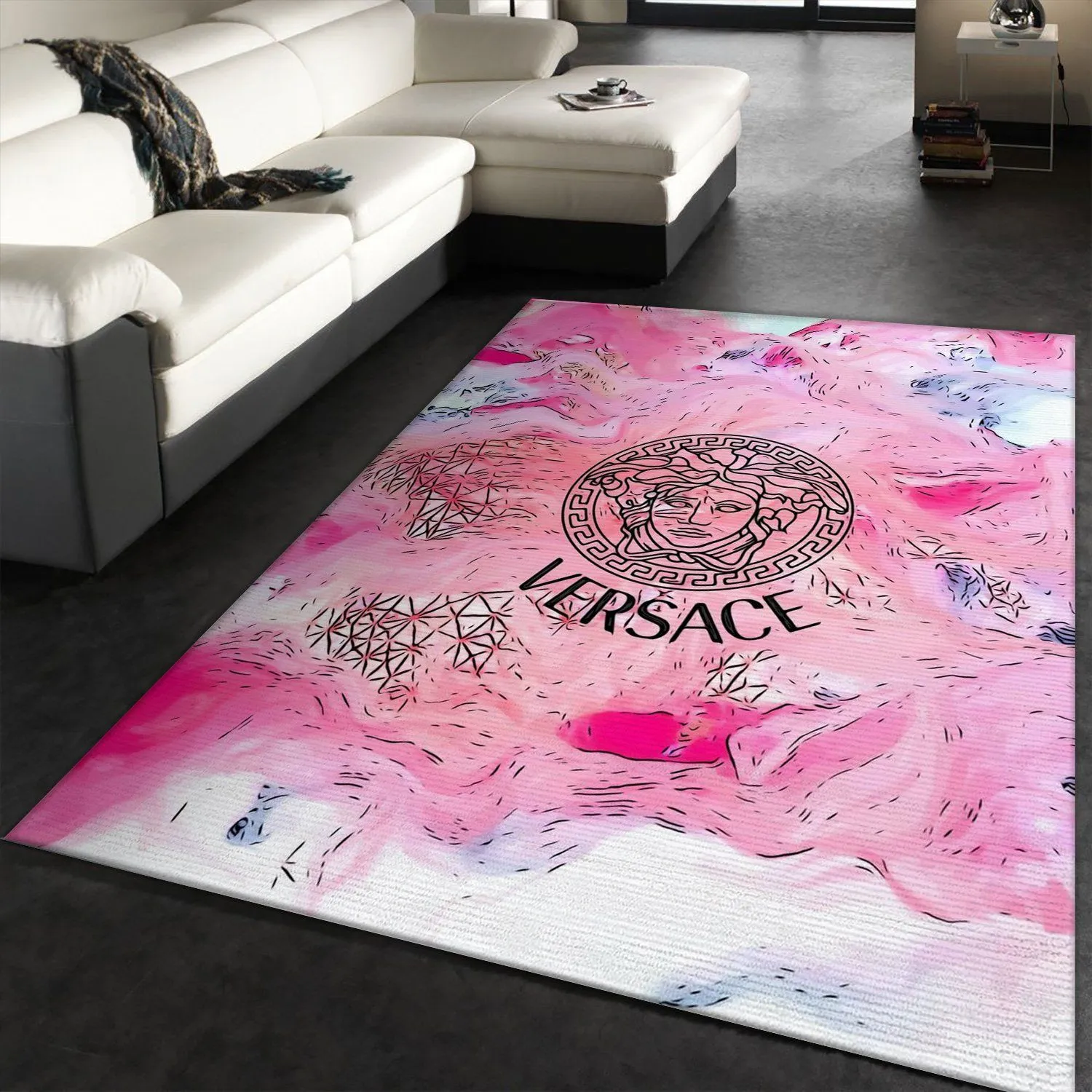 Versace Rectangle Rug Fashion Brand Area Carpet Door Mat Luxury Home Decor