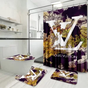 Louis Vuitton Bathroom Set Luxury Fashion Brand Bath Mat Home Decor Hypebeast