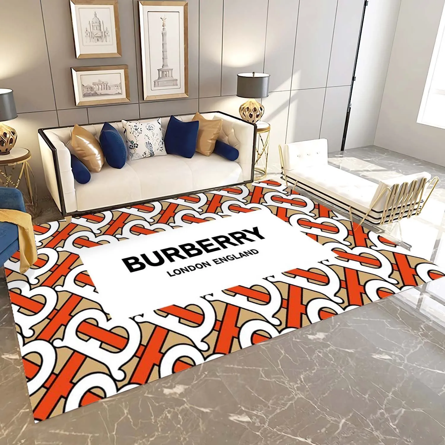 Burberry london Rectangle Rug Luxury Fashion Brand Door Mat Home Decor Area Carpet