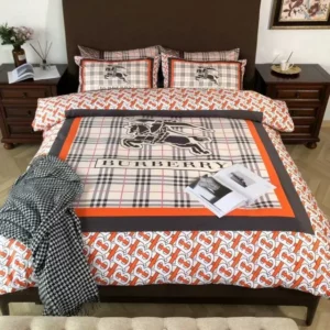 Burberry Logo Brand Bedding Set Home Decor Bedroom Luxury Bedspread