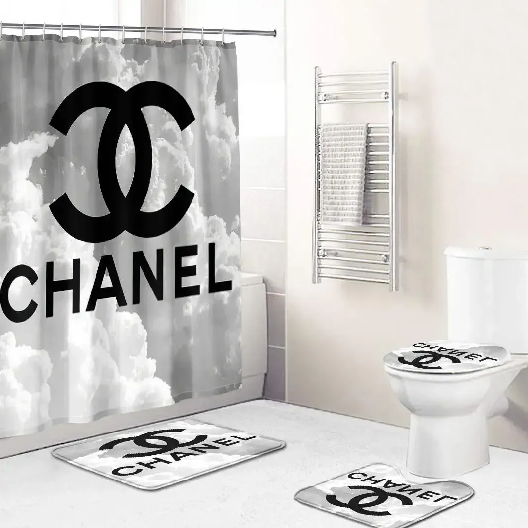 Chanel Bathroom Set Bath Mat Luxury Fashion Brand Hypebeast Home Decor