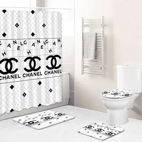 Chanel Bathroom Set Luxury Fashion Brand Bath Mat Home Decor Hypebeast