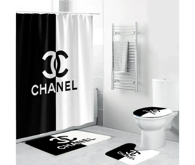 Chanel Bathroom Set Home Decor Bath Mat Luxury Fashion Brand Hypebeast