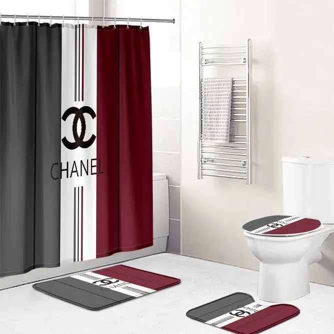 Chanel Bathroom Set Luxury Fashion Brand Bath Mat Hypebeast Home Decor