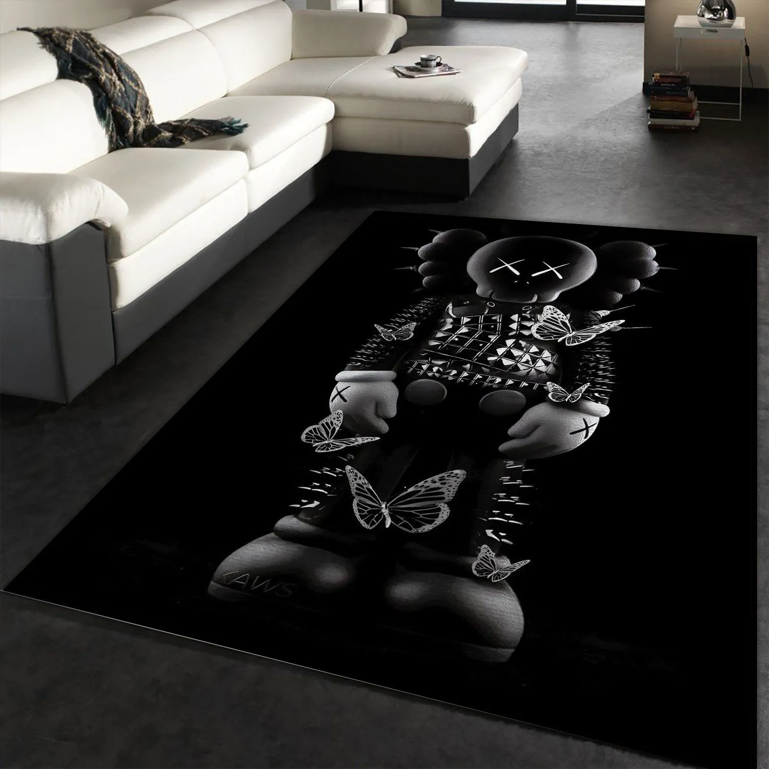 Kaws Rectangle Rug Fashion Brand Area Carpet Home Decor Door Mat Luxury