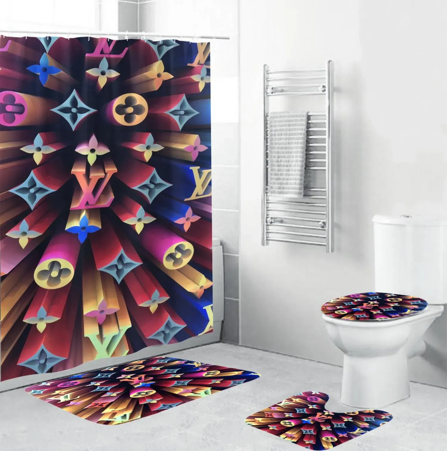 Louis Vuitton Bathroom Set Hypebeast Home Decor Bath Mat Luxury Fashion Brand