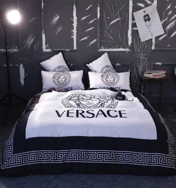 Gianni Versace Logo Brand Bedding Set Bedroom Bedspread Home Decor Luxury