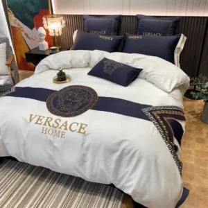 Gianni Versace Logo Brand Bedding Set Bedspread Bedroom Luxury Home Decor