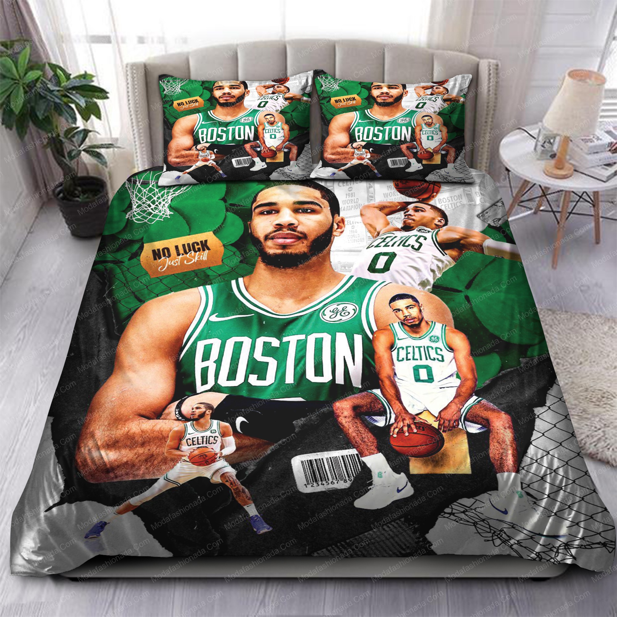 Jayson Tatum Boston Celtics Nba 124 Logo Type 1109 Bedding Sets Sporty Bedroom Home Decor