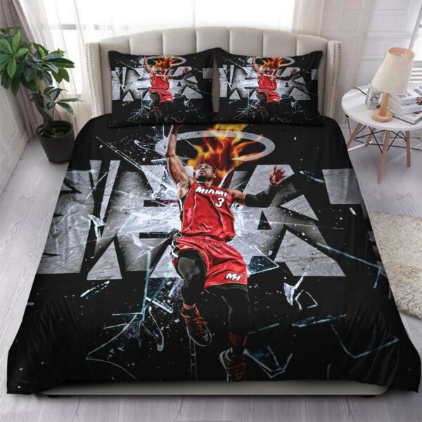 Legend Dwyane Wade Miami Heat Nba 42 Logo Type 1204 Bedding Sets Sporty Bedroom Home Decor