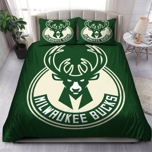 Milwaukee Bucks Nba 06 Logo Type 1235 Bedding Sets Sporty Bedroom Home Decor