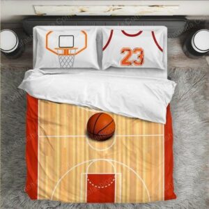 Basketball Wood Court Sport 13 Logo Type 1260 Bedding Sets Sporty Bedroom Home Decor