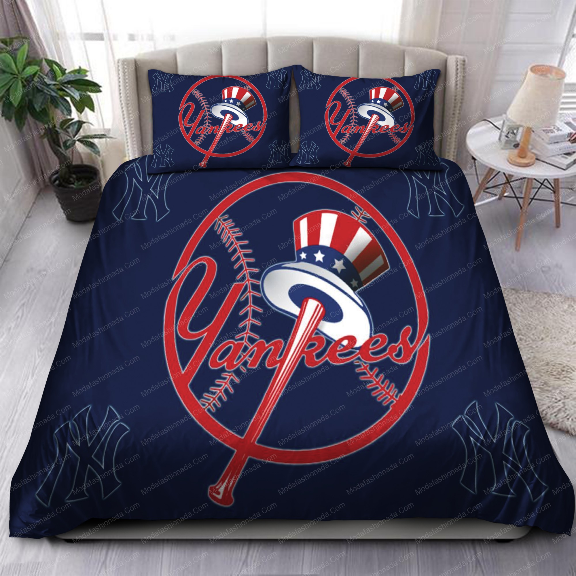 New York Yankees Mlb 129 Logo Type 1341 Bedding Sets Sporty Bedroom Home Decor