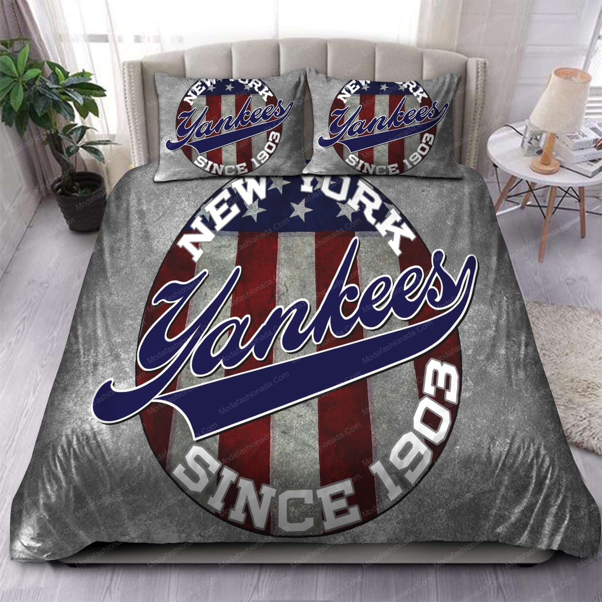 New York Yankees Mlb 135 Logo Type 1343 Bedding Sets Sporty Bedroom Home Decor