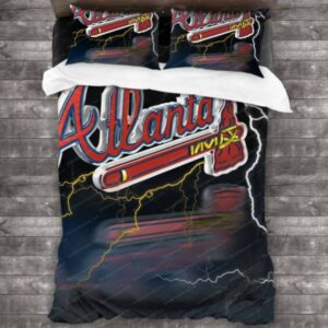 Atlanta Braves Baseball Sport 5 Logo Type 1473 Bedding Sets Sporty Bedroom Home Decor