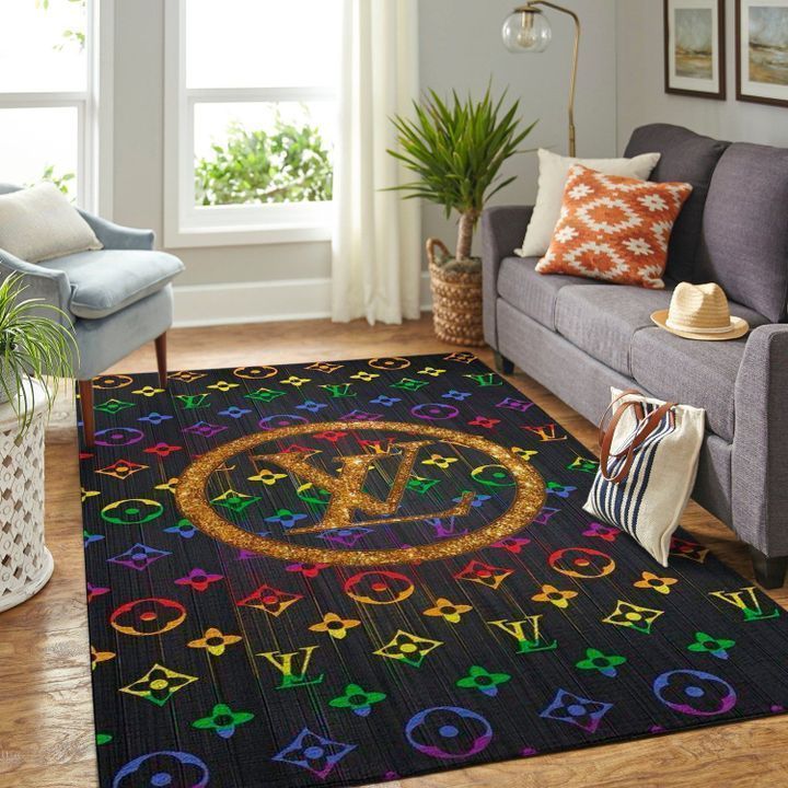 Louis Vuitton Paris Colorful Luxury Fashion Brand Rug Home Decor Area Carpet Door Mat