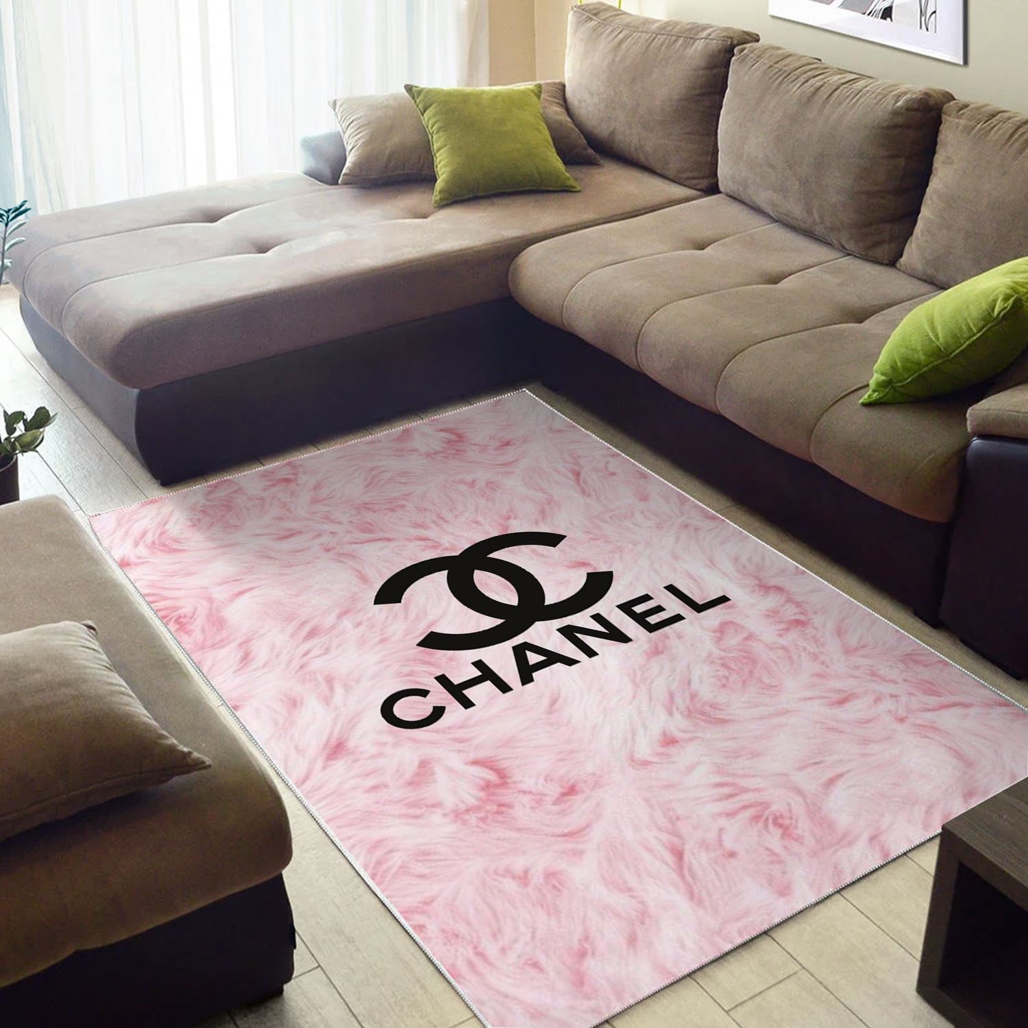 Chanel Pinky Luxury Fashion Brand Rug Area Carpet Door Mat Home Decor