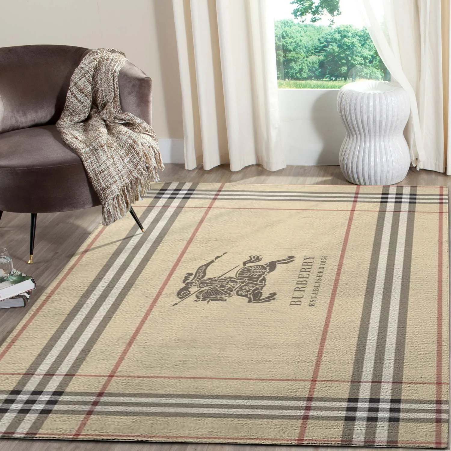 Burberry Luxury Fashion Brand Rug Area Carpet Door Mat Home Decor