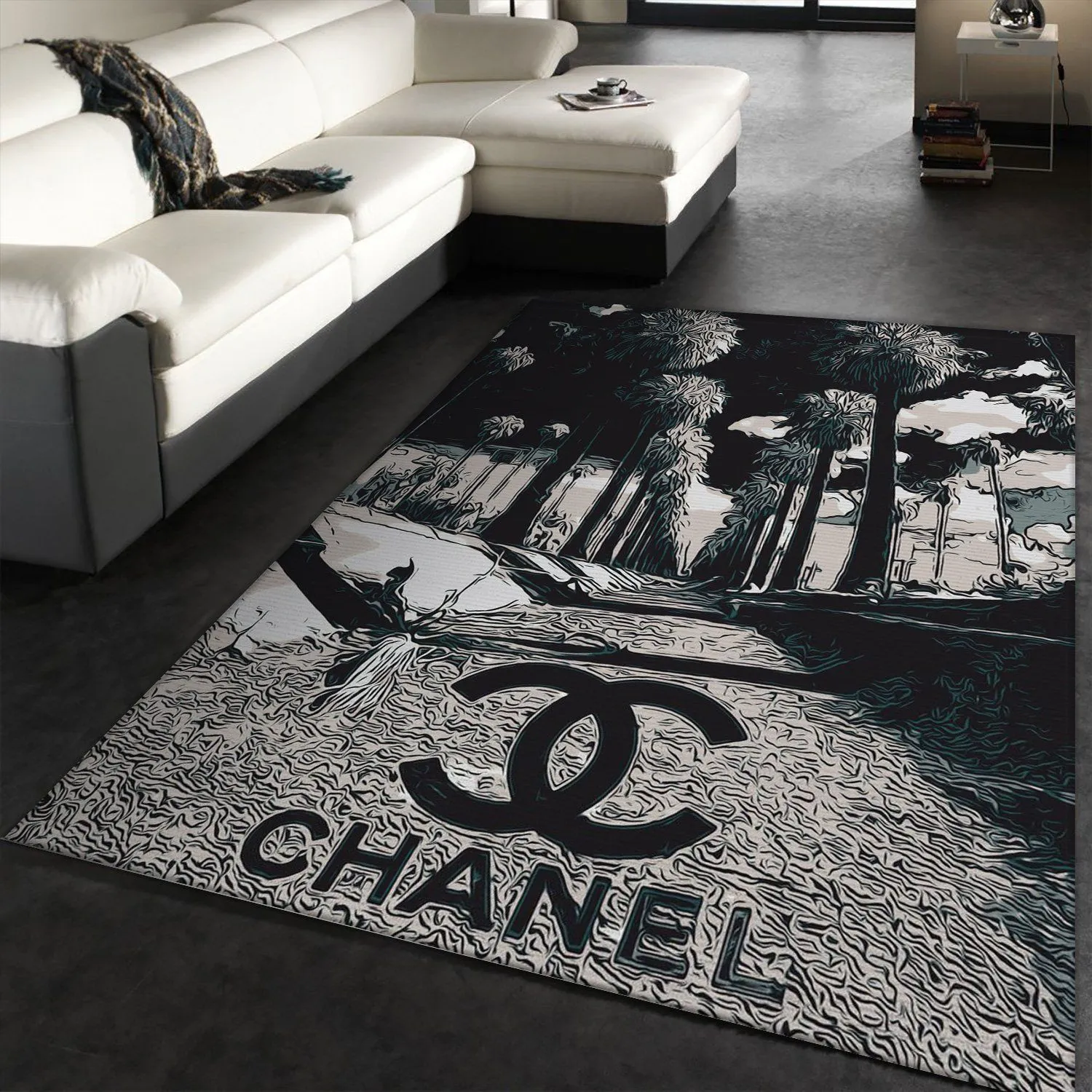 Chanel Luxury Fashion Brand Rug Area Carpet Home Decor Door Mat