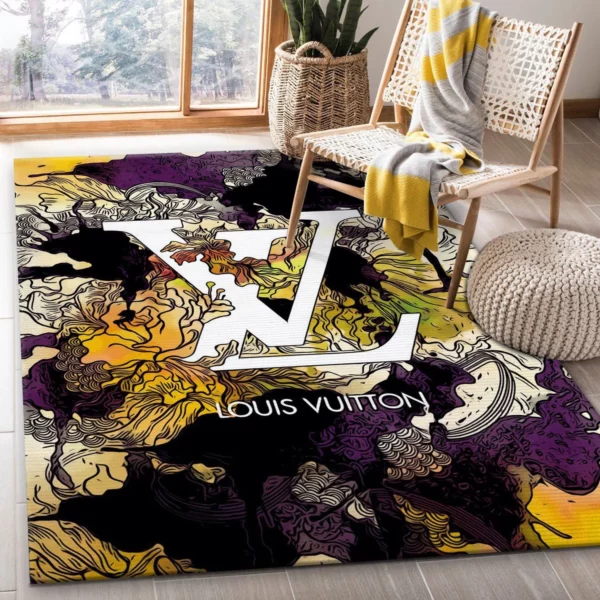 Louis Vuitton Luxury Fashion Brand Rug Area Carpet Home Decor Door Mat