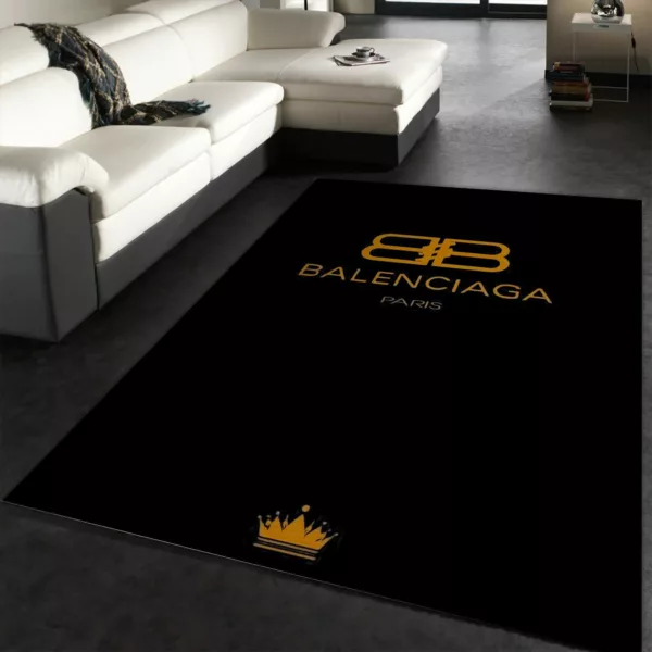 Balenciaga Paris Crown Luxury Fashion Brand Rug Area Carpet Door Mat Home Decor