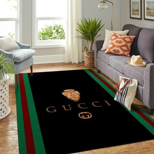 Gucci Black Mat Luxury Fashion Brand Rug Door Mat Area Carpet Home Decor