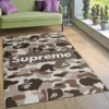 Louis Vuitton Supreme Bape Luxury Fashion Brand Rug Area Carpet Door Mat Home Decor