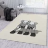 Kaws Along The Way Grey Luxury Fashion Brand Rug Door Mat Area Carpet Home Decor