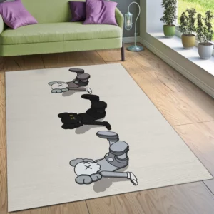 Kaws Supreme Figurine Set Luxury Fashion Brand Rug Area Carpet Door Mat Home Decor