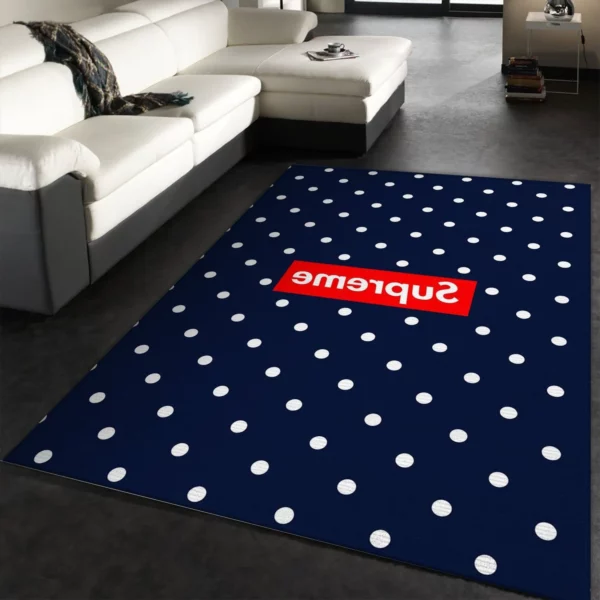 Supreme X Cdg Luxury Fashion Brand Rug Area Carpet Home Decor Door Mat