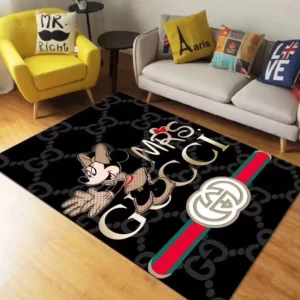 Gucci Minnie Mouse Disney Mat Luxury Fashion Brand Rug Door Mat Area Carpet Home Decor