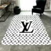 Louis Vuitton White Luxury Fashion Brand Rug Home Decor Door Mat Area Carpet