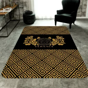 Versace Medusa Pattern Luxury Fashion Brand Rug Area Carpet Home Decor Door Mat