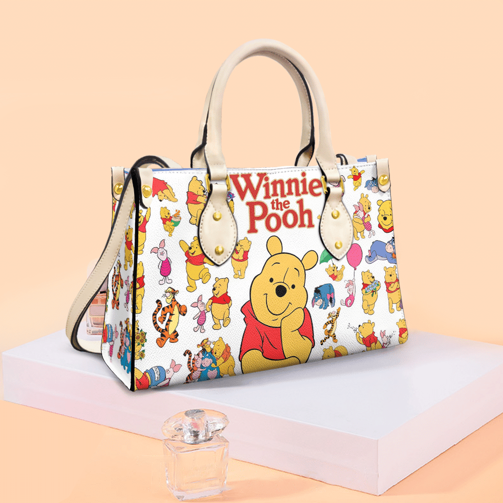 Winnie The Pooh Bear Funny 2g Women Leather Hand Bag