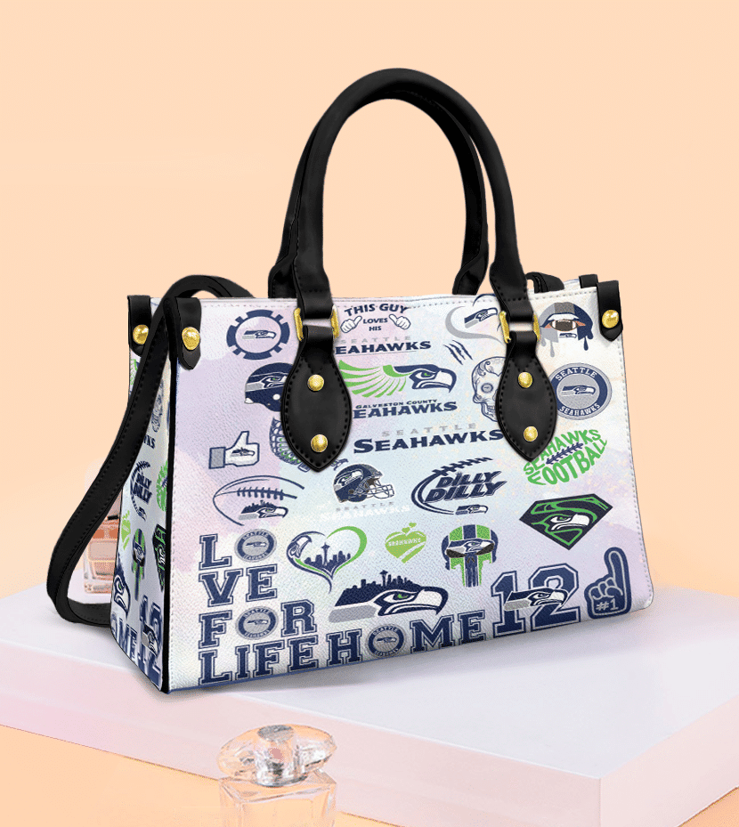 Seattle Seahawks 3g White Women Leather Hand Bag