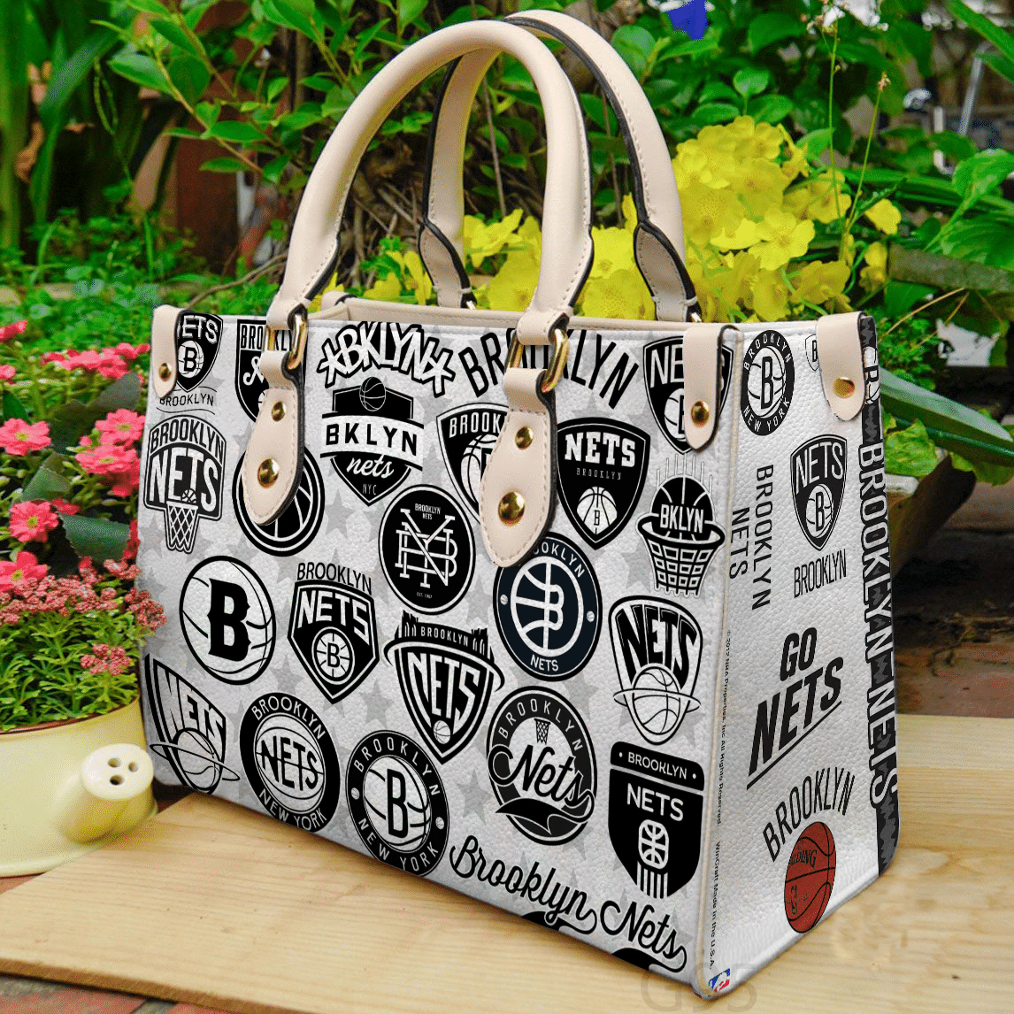 Brooklyn Nets 2 Women Leather Hand Bag