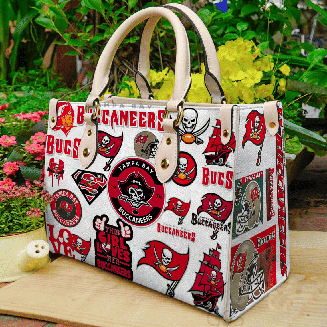 Tampa Bay Buccaneers 5 Women Leather Hand Bag