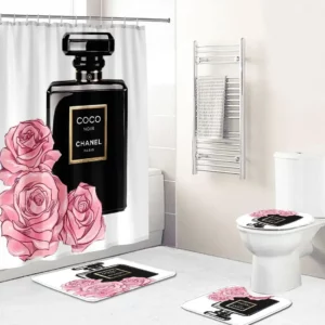 Chanel Bathroom Set Home Decor Hypebeast Bath Mat Luxury Fashion Brand