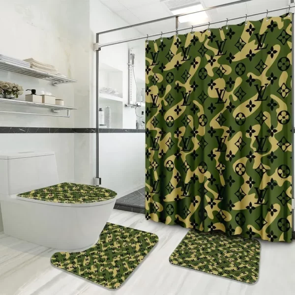 Louis Vuitton Bathroom Set Hypebeast Bath Mat Luxury Fashion Brand Home Decor