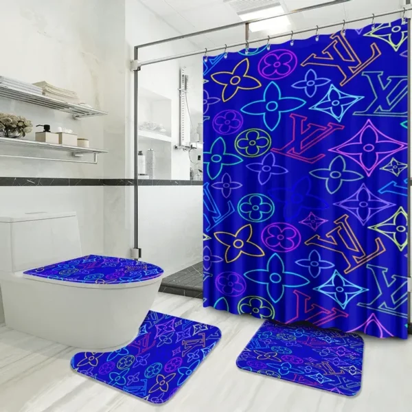 Louis Vuitton Bathroom Set Luxury Fashion Brand Bath Mat Home Decor Hypebeast