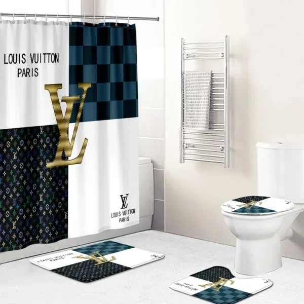 Louis Vuitton Bathroom Set Home Decor Hypebeast Bath Mat Luxury Fashion Brand