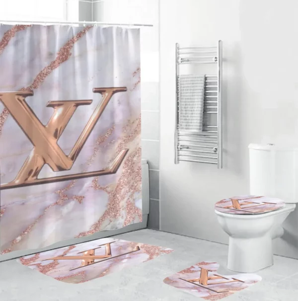 Louis Vuitton Bathroom Set Bath Mat Home Decor Luxury Fashion Brand Hypebeast