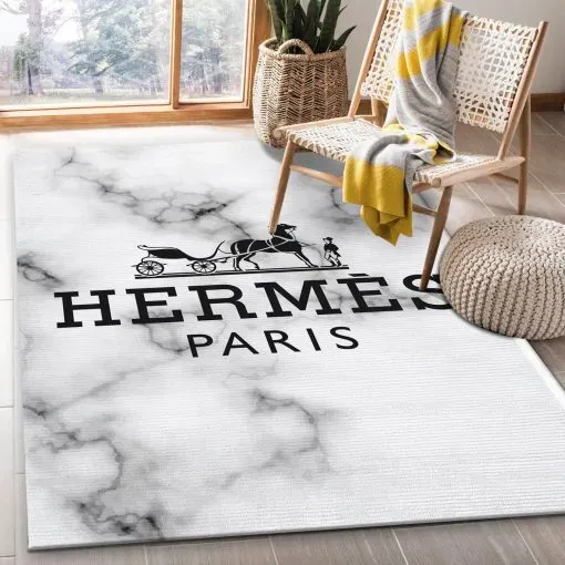 Hermes Rectangle Rug Door Mat Home Decor Area Carpet Fashion Brand Luxury