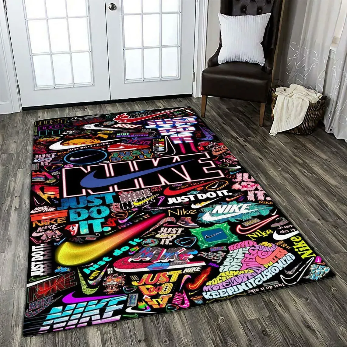 Nike Rectangle Rug Area Carpet Home Decor Luxury Door Mat Fashion Brand