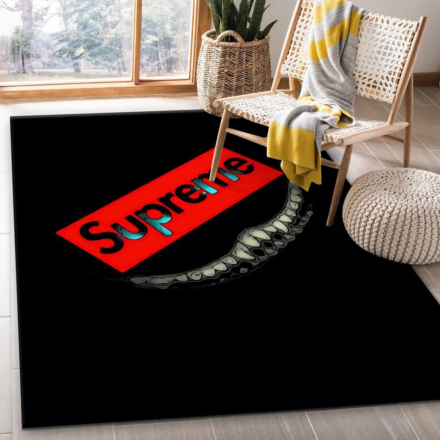 Supreme Rectangle Rug Door Mat Fashion Brand Home Decor Area Carpet Luxury