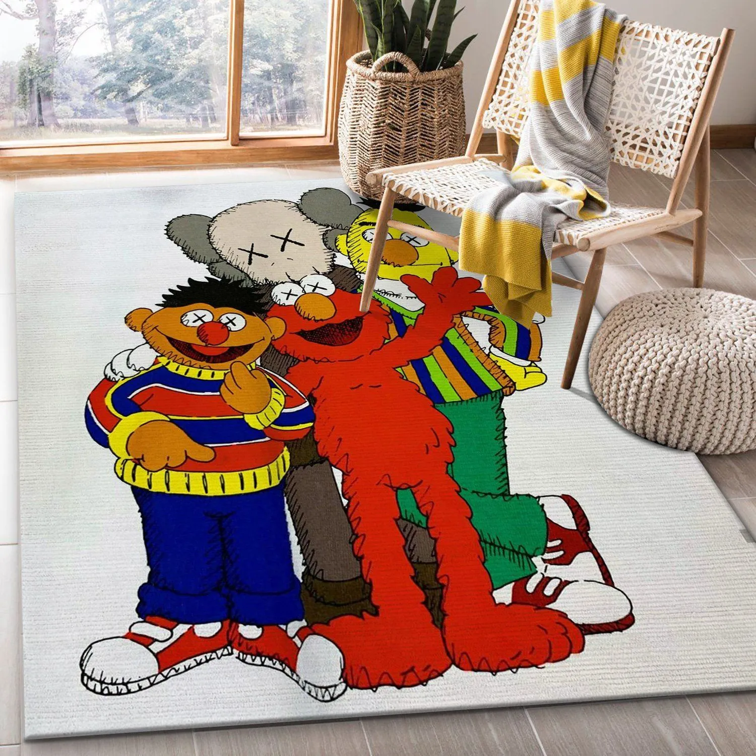 Kaws Rectangle Rug Area Carpet Luxury Fashion Brand Home Decor Door Mat