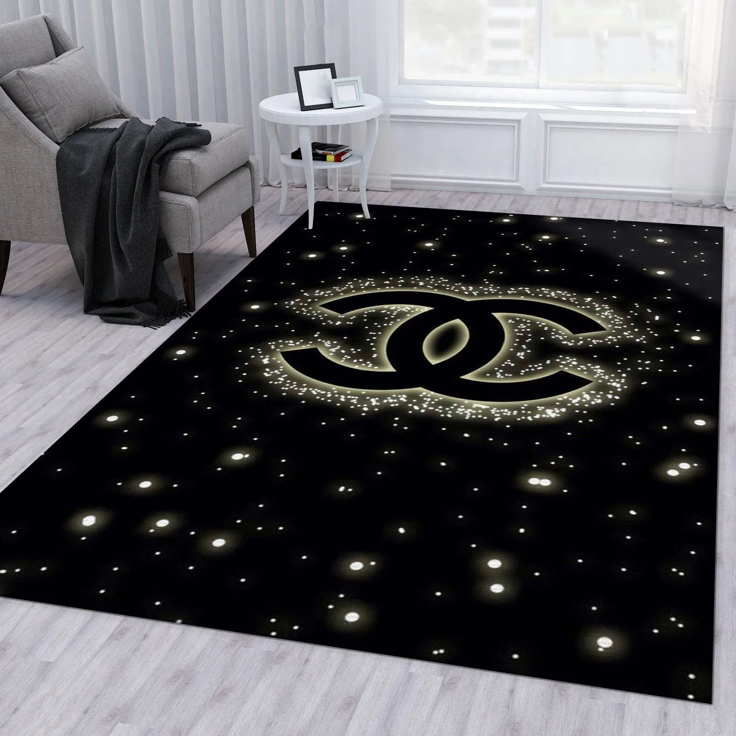 Chanel Rectangle Rug Door Mat Luxury Home Decor Area Carpet Fashion Brand